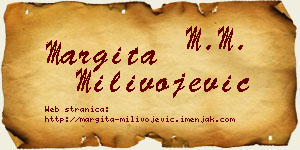 Margita Milivojević vizit kartica